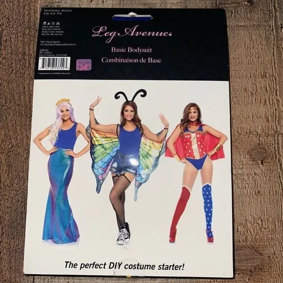 Brand New Basic Sleeveless Bodysuit Leg Avenue Blue S/M - Picture 2 of 7